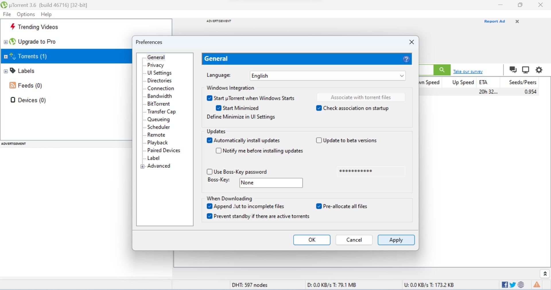 Как увеличить скорость загрузки в uTorrent для Windows