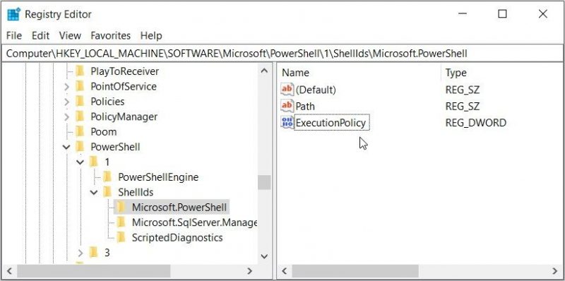 4 способа исправить ошибку Windows "PowerShell не может быть загружен, поскольку выполнение сценариев отключено"» /> </p> <p>Если значение отсутствует, создайте его, выполнив следующие действия:</p> <p> <strong class=