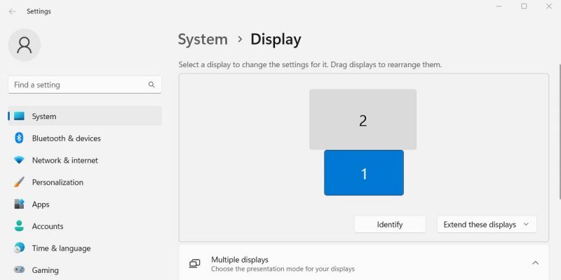 Как настроить несколько устройств отображения в Windows 11