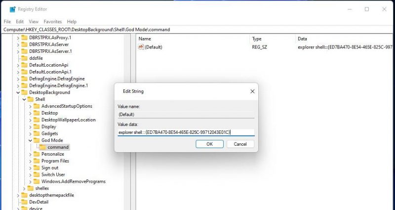 Как добавить параметр «Режим бога» в контекстное меню Windows 11