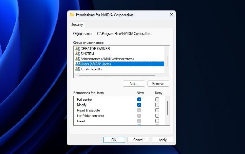 Как исправить, что панель управления NVIDIA не сохраняется Настройки в Windows 11