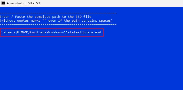 .ESD вариант № Как преобразовать его в файл ISO в Windows