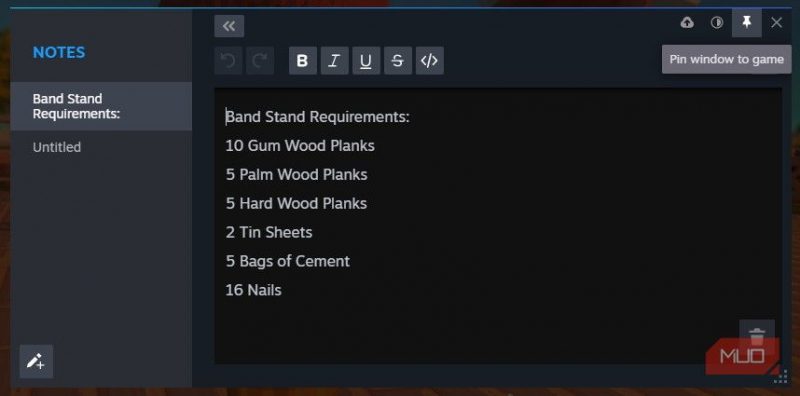 How to Use Steam Notes