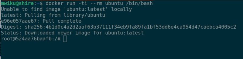 Как запустить Ubuntu как контейнер Docker