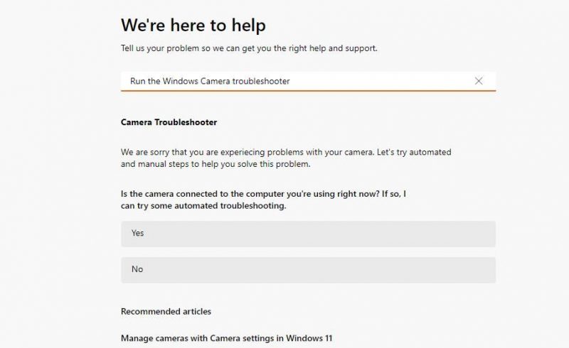 Как исправить ошибку «Мы не можем найти вашу камеру» в Windows 11