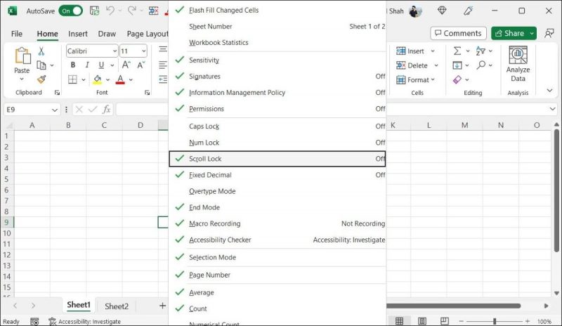 Не удается выполнить прокрутку в Microsoft Excel для Windows? Попробуйте эти исправления