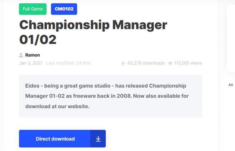 Как играть в Old Championship Manager бесплатно на ПК с Windows
