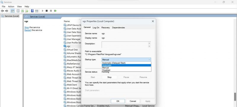 Как исправить высокую загрузку ЦП Vanguard User-Mode Service в Windows