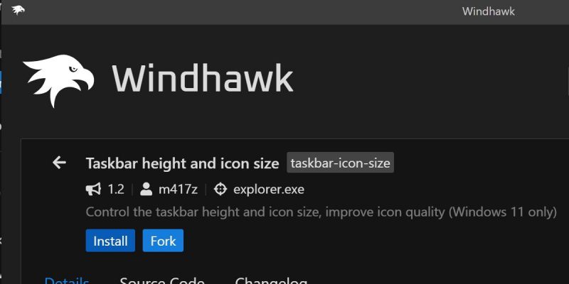 Как изменить размер значков на панели задач Windows 11 до 32x32