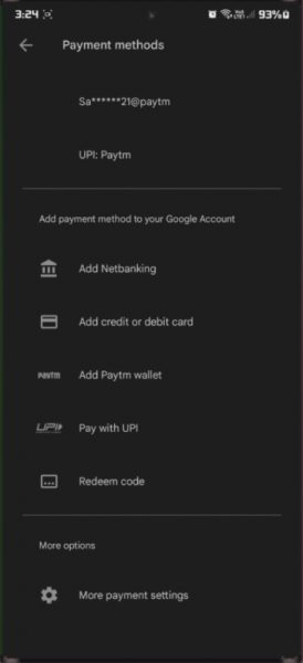 Как добавить/изменить способ оплаты в Google Play 1