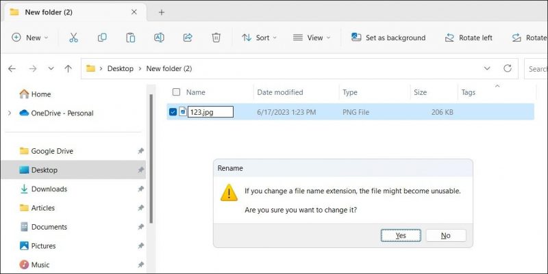 Как изменить типы файлов в Windows