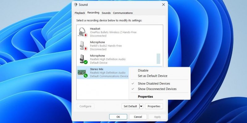 Как записывать звук в Windows 11