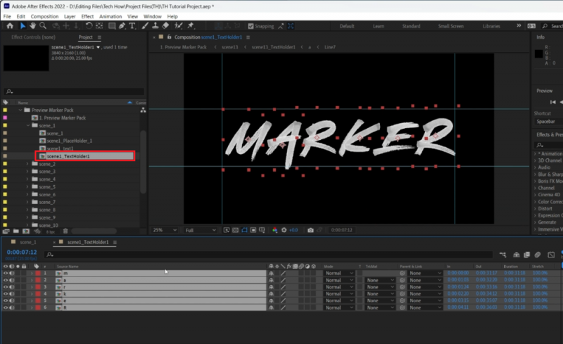 Text Font Animation - After Effects Tutorial & Template