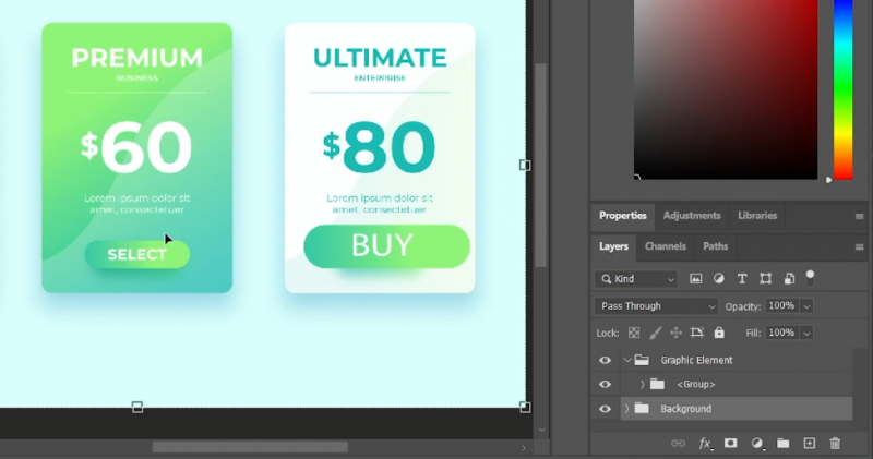 Create Pricing Table Design in Photoshop - Template & Tutorial