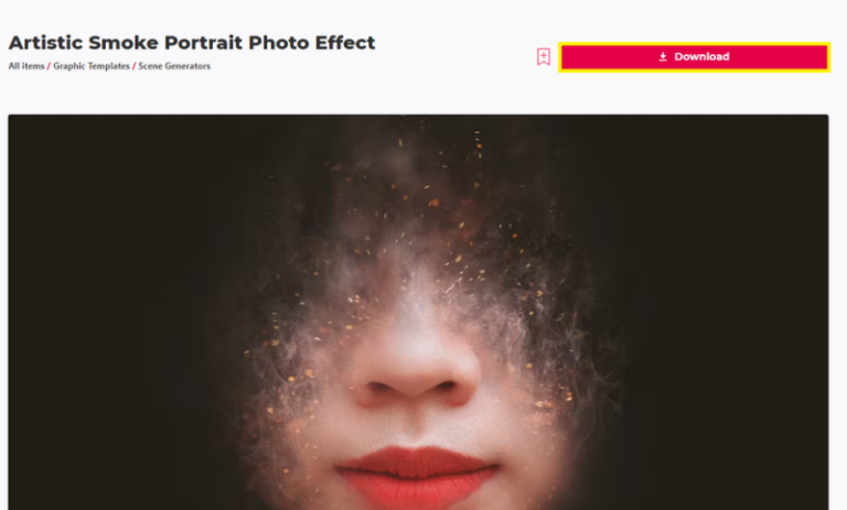 Художественный портретный эффект дыма — Учебник и шаблон для Photoshop