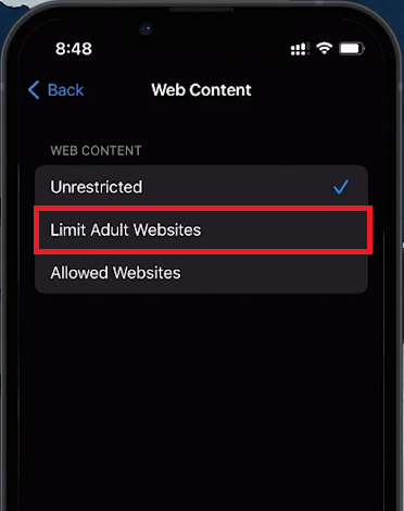 How To Block Adult Websites on iPhone